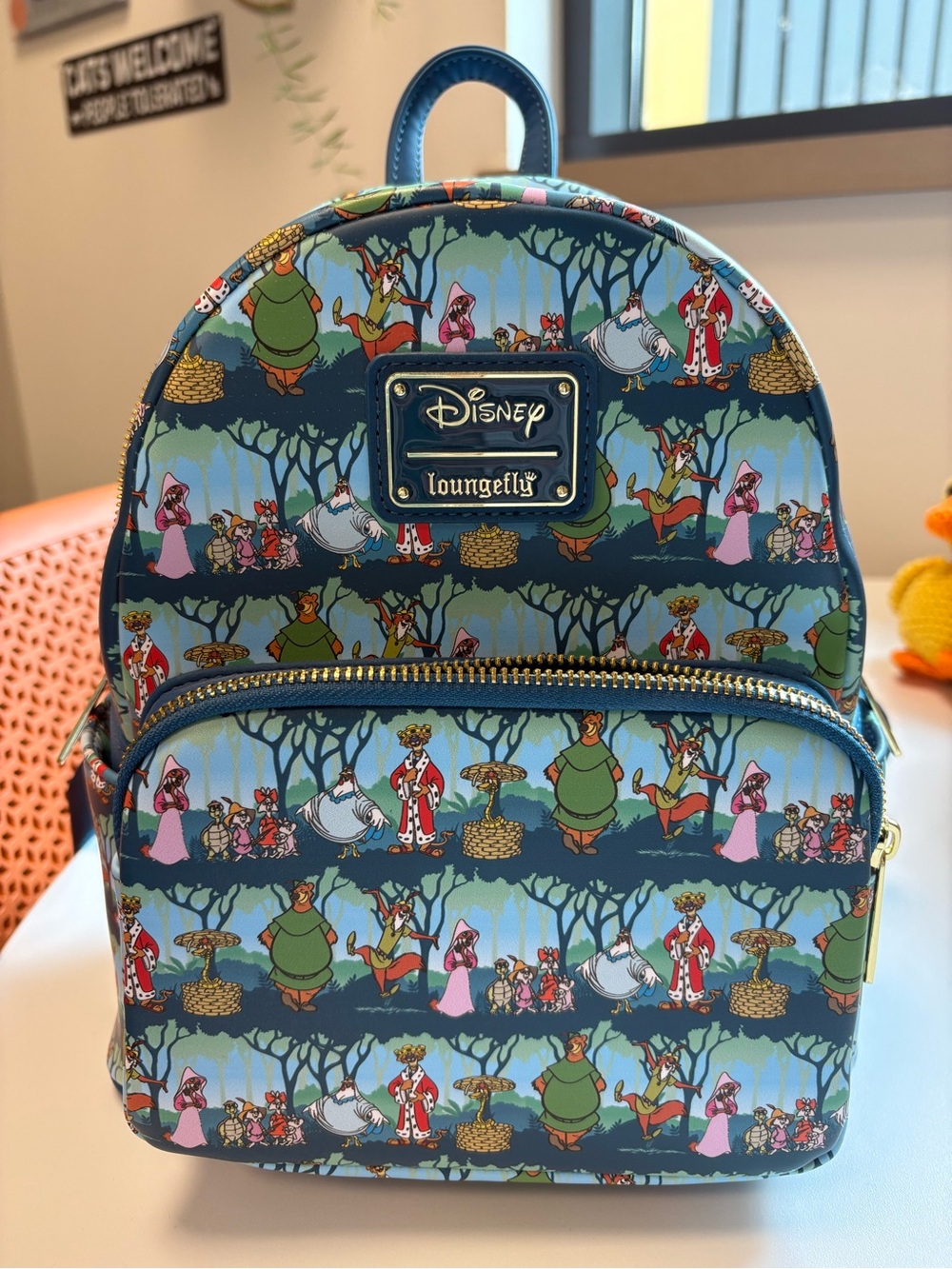 Loungefly Robin Hood Backpack - Blue Woodland Print